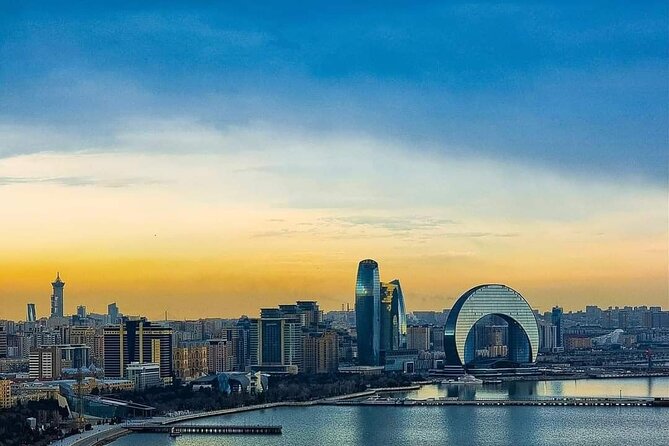 Baku City Sights Guided Night Walking Tour with Funicular - Philarmonia Garden and Baku’s grand civic buildings