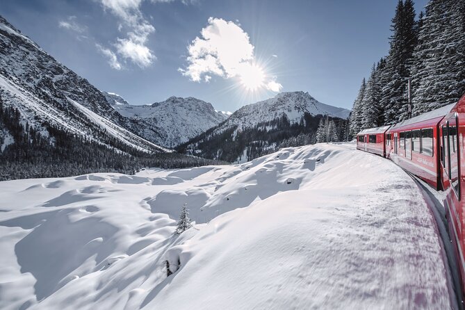 Bernina and Glacier Train Two Routes in One Day from Milan - Bergün, Preda, and the approach to St. Moritz