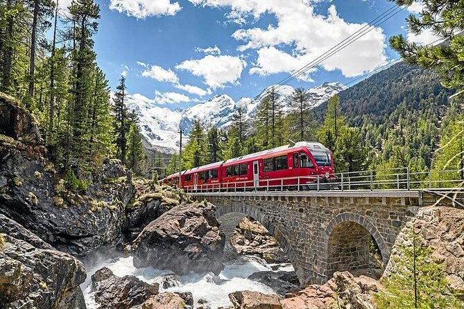 Bernina Red Train And St Moritz Tour from Milan - The Bernina Red Train through the Alps
