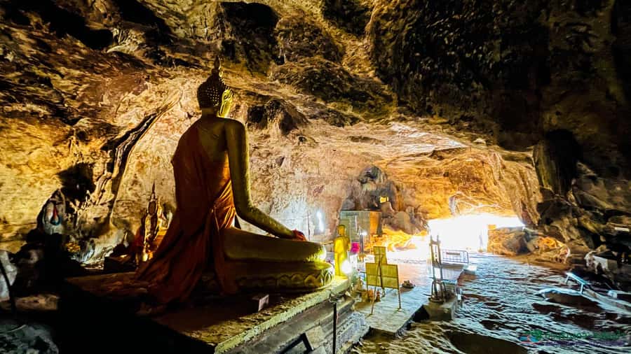 BKK : Private Tour River Kwai Bridge & Train to Krasae Cave - Inside Krasae Cave and beside the Kwai Noi River