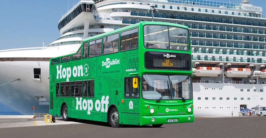 Dublin: Cruise Excursion Hop-On Hop-Off Tour & Rail Ticket - O’Connell Street to Trinity College