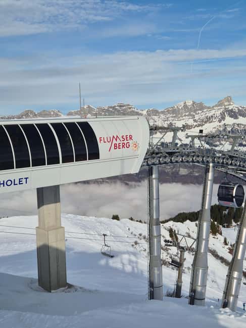 Flumserberg Day Trip: Train + Cable Car + Snow Fun - From Zurich Main Station to the lakes