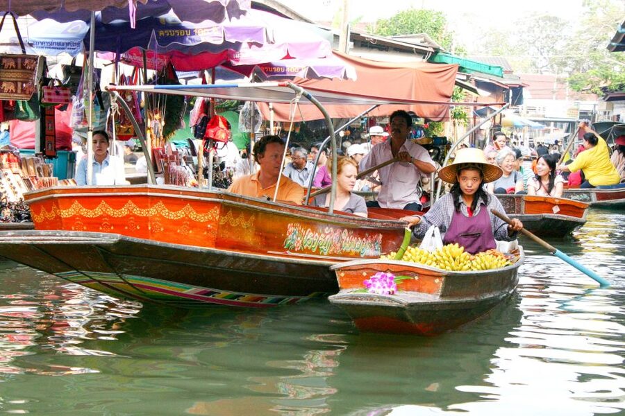 From Bangkok: Maeklong Railway and Floating Market Food Tour - Local food stops turn sightseeing into lunch