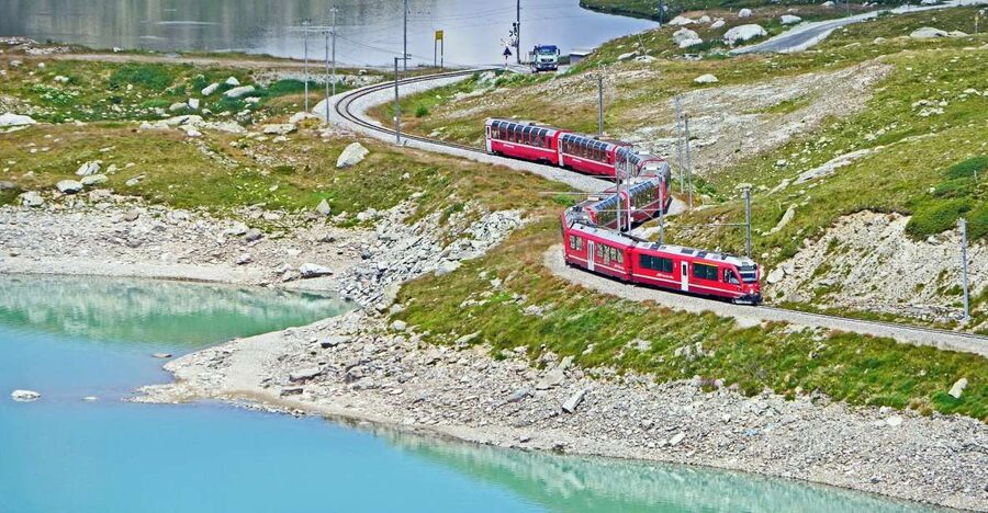 From Lake Como: Bernina Red Train Tour to St. Moritz - Acquafraggia Falls and the Return Over Maloja Pass