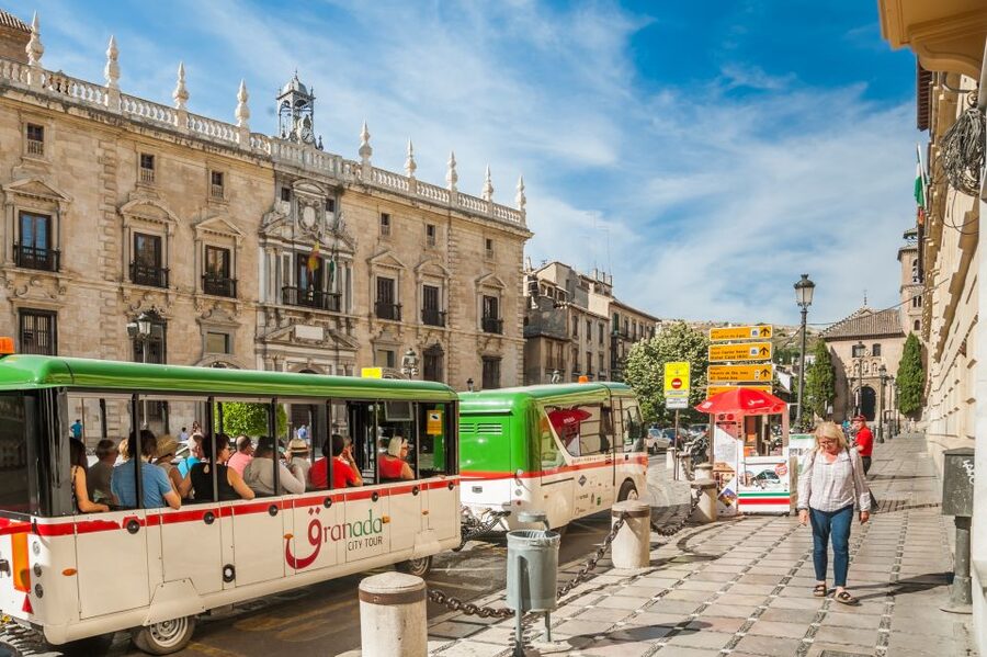 Granada City Train 1 or 2-Day Hop-On Hop-Off Ticket - Alhóndiga and the central streets