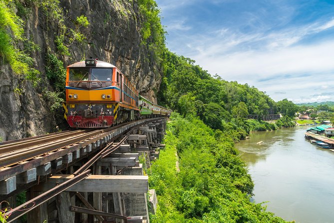 Historic Kanchanaburi:Train, Boat, Skywalk from Bangkok(No Lunch) - Tham Kra Sae and the Death Railway train