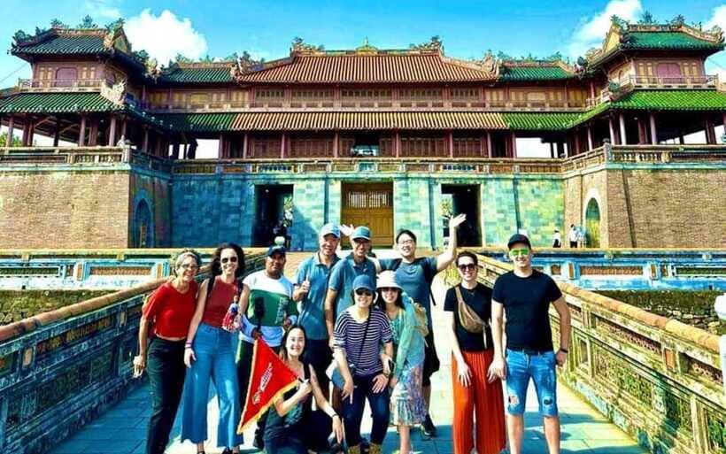 Hue Imperial Private Tour via Hai Van Pass Train Experience - Thien Mu Pagoda beside the Perfume River