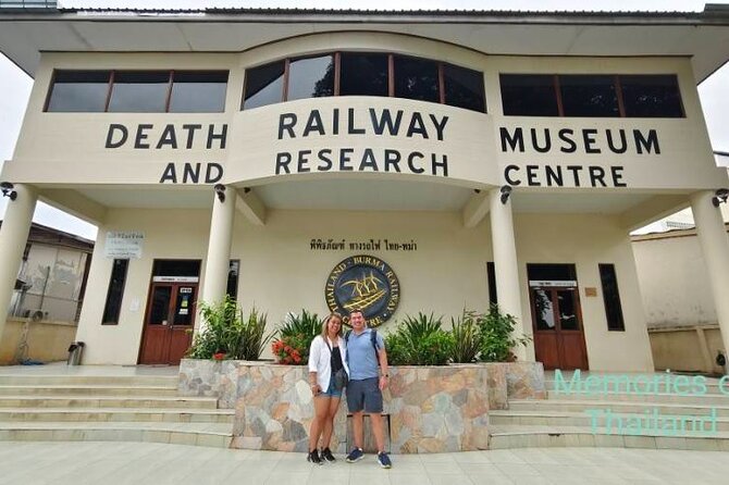 Kanchanaburi Day Trip: WWII Death Railway & Erawan Falls - Walking across the Bridge on the River Kwai