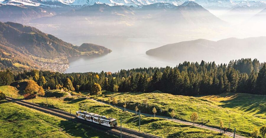 Lucerne: Boat Trip, Mount Rigi Train, & Mineral Baths Ticket - Boarding the SGV boat at Lucerne’s pier
