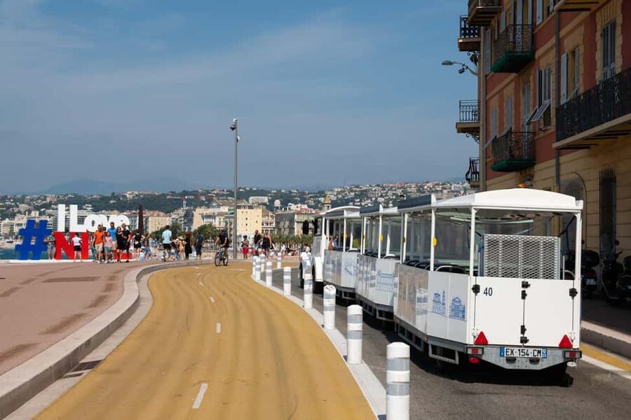 Nice: A gentle ride on a small electric train with panoramic views - Climbing Castle Hill without the hard climb