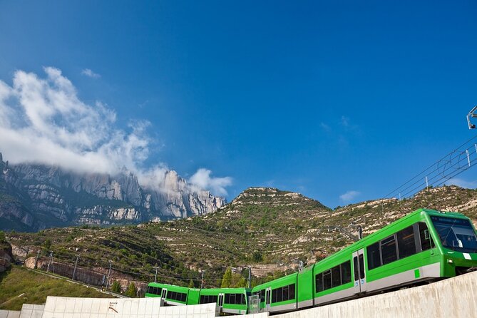 Panoramic Barcelona and Montserrat with Cog-Wheel Train - Riding the cog-wheel train into Montserrat