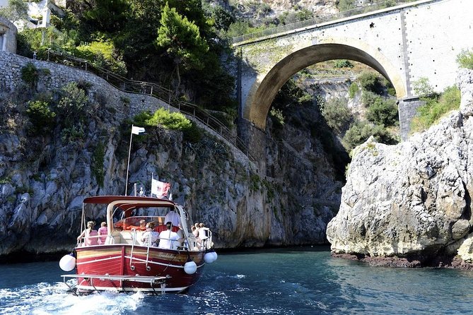 Positano & Amalfi Small Group Boat Tour from Rome with Fast Train - Piano di Sorrento and the first views from the water