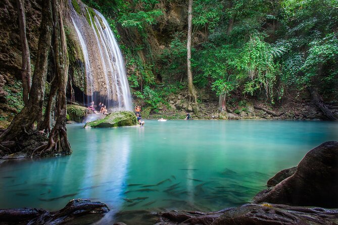 Private Erawan Waterfall, River Kwai, Death Railway Tour from Bangkok - JEATH War Museum: a difficult introduction