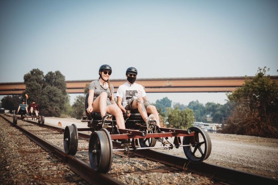 Sacramento: Yolo Countryside Guided Rail Bike Tour - River views, trees, and wildlife