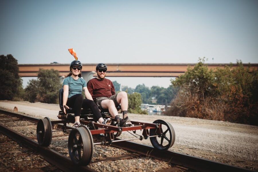 Sacramento: Yolo Countryside Guided Rail Bike Tour - How the two-seat railbike feels