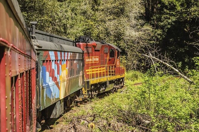 Skunk Train: Wolf Tree Turn from Willits - What the diesel-electric train adds