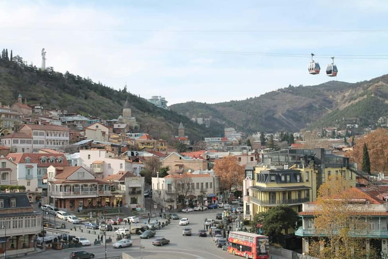 Tbilisi: Old Town Sights & Funicular Ride to Mtatsminda Park - The cable car to Narikala Castle