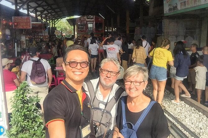 Train & Floating Market Food Adventure + Scenic train ride - Damnoen Saduak by boat