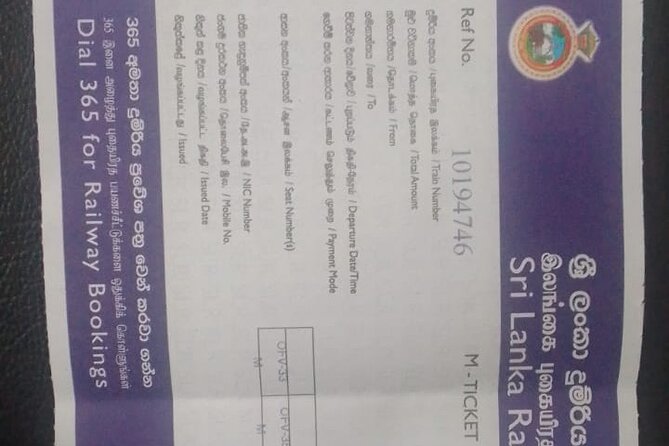 Train from Kandy to Colombo - Booking early makes the biggest difference