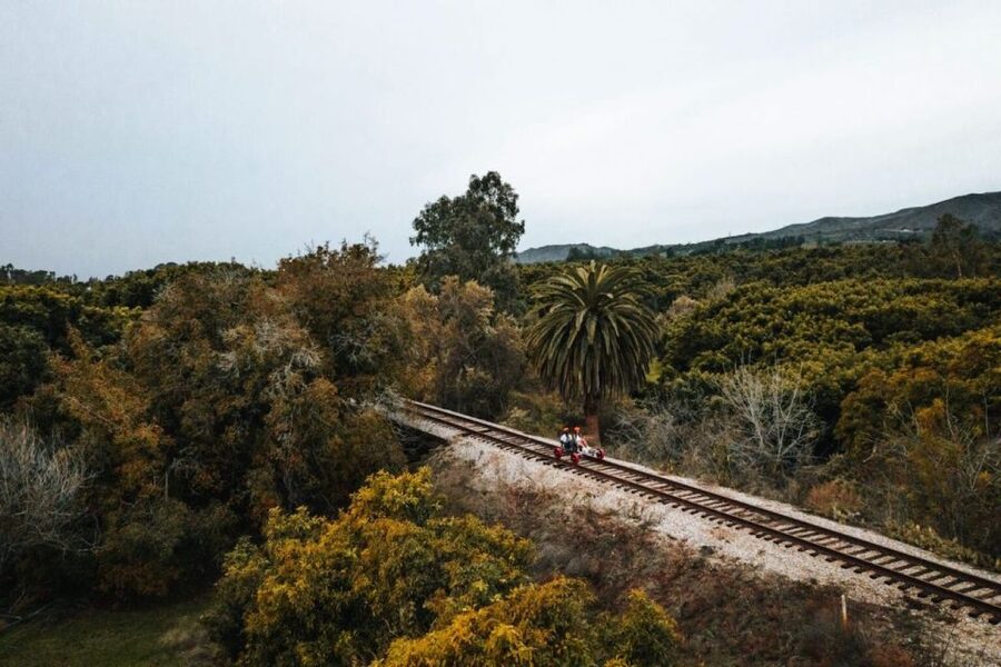 Ventura: Rail Bike Guided Tour with Farm Stand Stop - How the two-person electric rail bike feels
